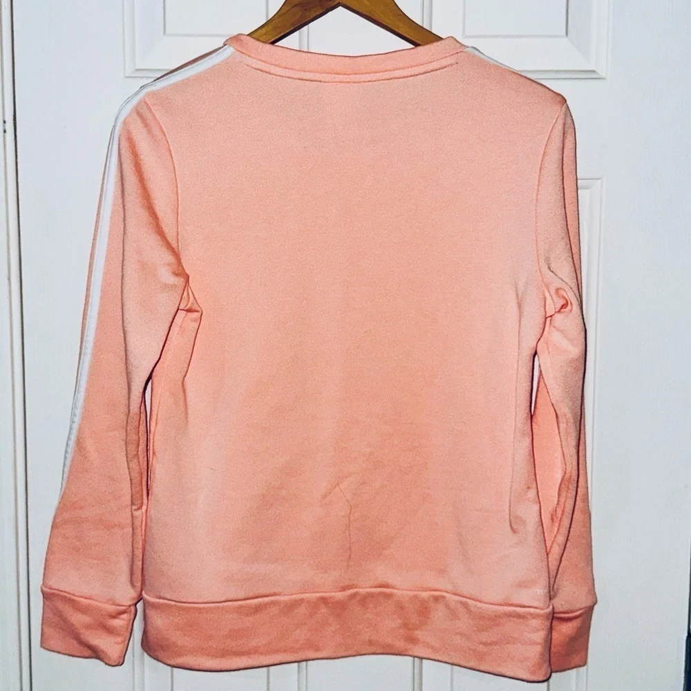 Adidas Like New 3 Stripes Sweatshirt in Peach Size Small